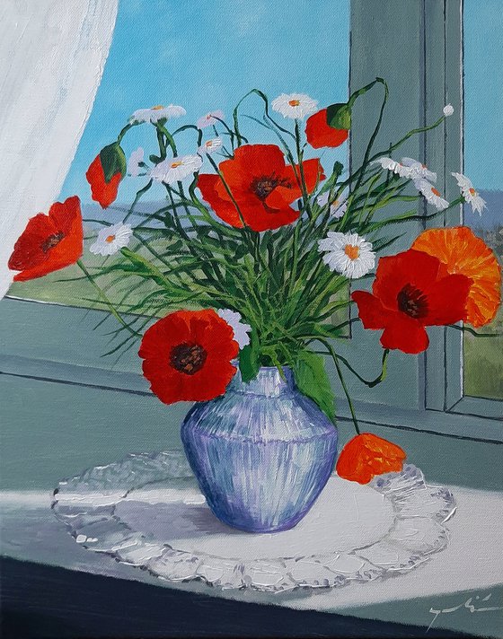 Poppies on the table