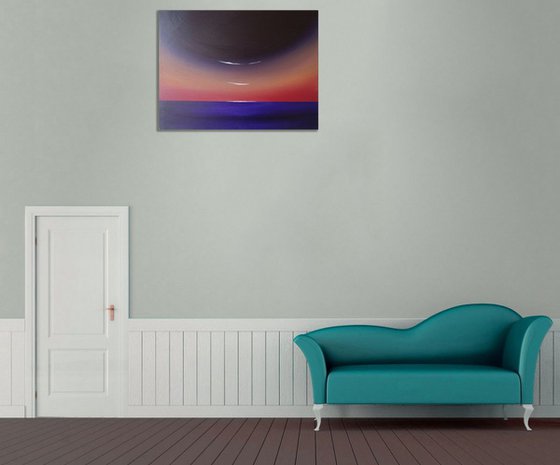 abstract painting abstract wall art "Rainbow Night" contemporary modern art abstraction expression acrylic 3 sizes