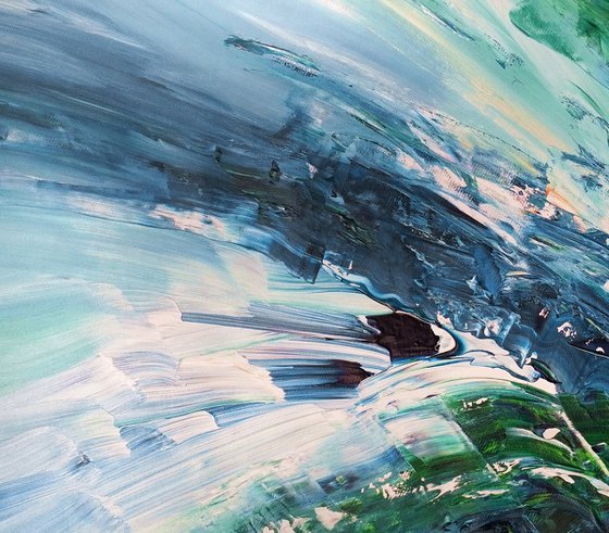 Turquoise Blue Waves C 2