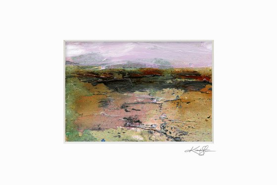 Mystical Land 463 - Small Textural Landscape painting by Kathy Morton Stanion