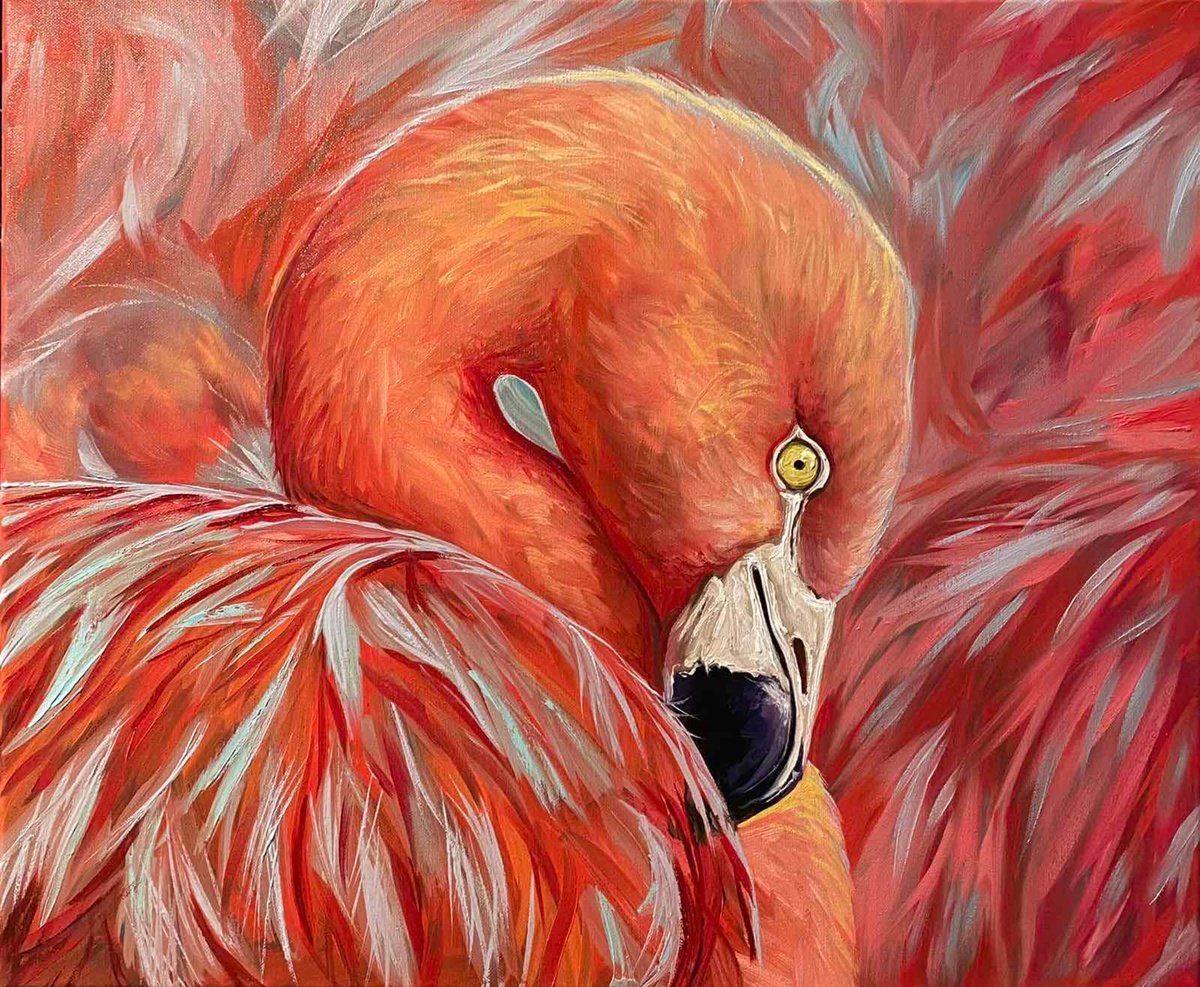 Flamingo by Elena Adele Dmitrenko
