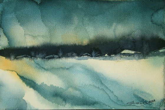 Abstract winter landscape