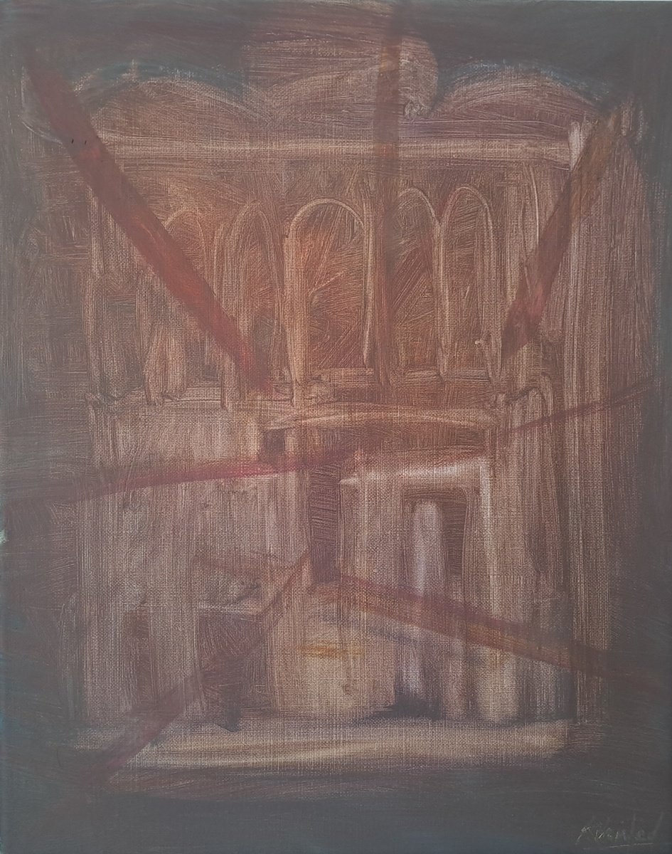 Expressive Oil Painting , Echoes Of A Forgotten Place By Khaled_A, 16 X 20, Artwork For Sale On Artfinder