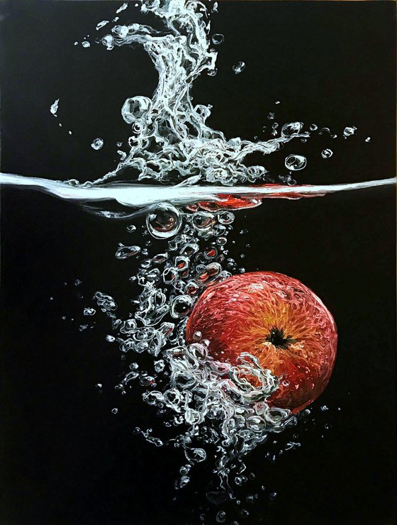 Apple underwater