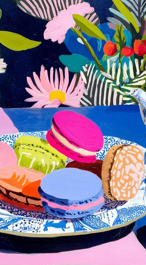Macaroon Garden Tea by Alina Timoshenko