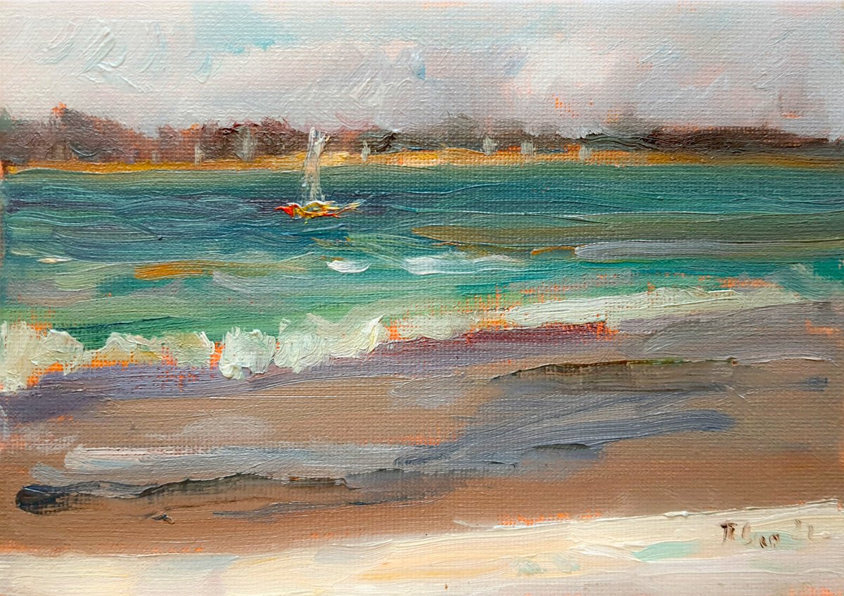 My Flag In The Sea By Tanya Sun, 7 X 5, Artwork For Sale On Artfinder