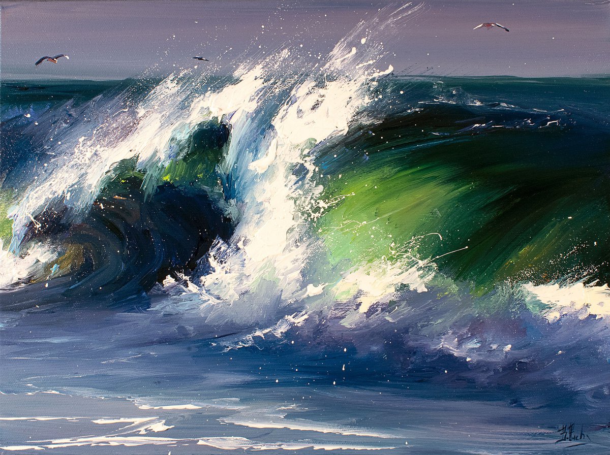 Wave crashing by Bozhena Fuchs