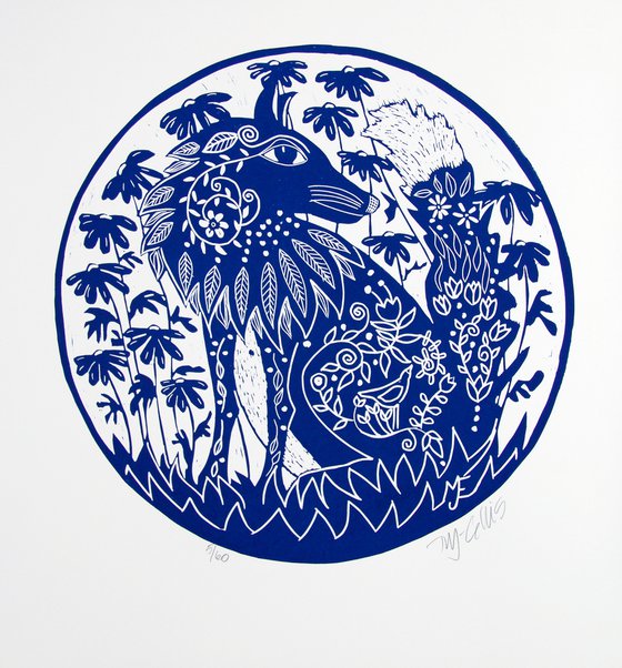 Hare and Fox, Pair of Prints