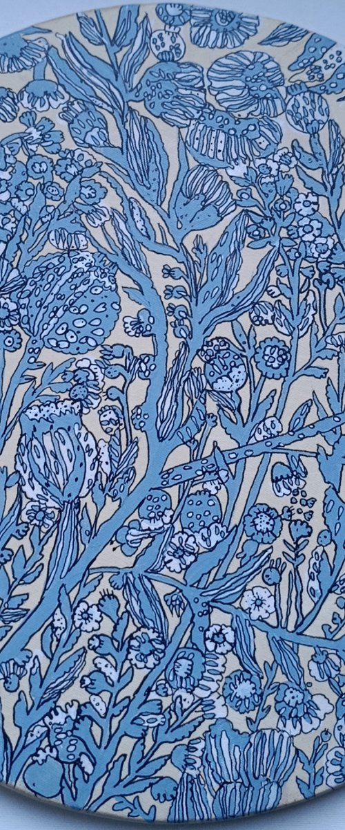 Blue Flower Diptych by Tetiana Osadchuk