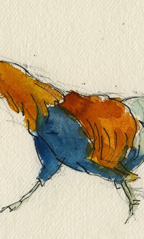 Running rooster sketch by Stuart Roper