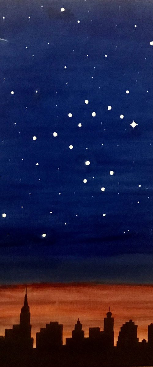 NYC SILHOUETTES AND STARS by Leslie Dannenberg