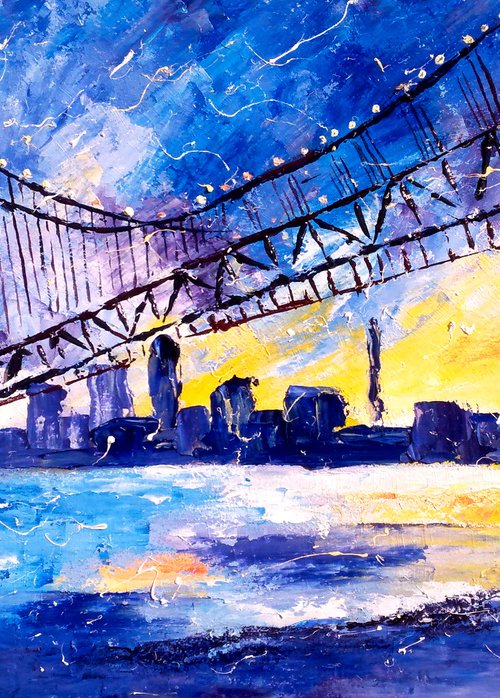 Bridge San Francisco Painting by Halyna Kirichenko