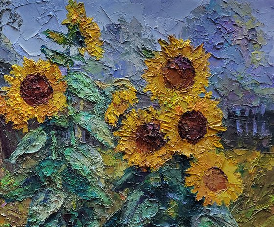 Sunflowers in the garden