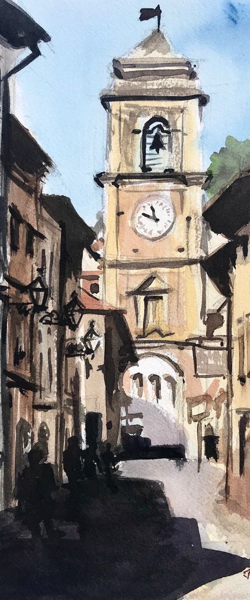 Tuscany village street by Joseph Peter D'silva