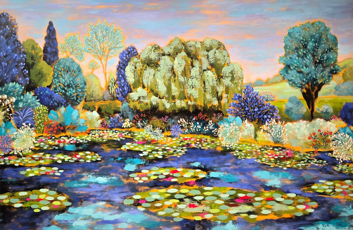  Blue Resonance By Karen Rieger, 60 X 40, Artwork For Sale On Artfinder