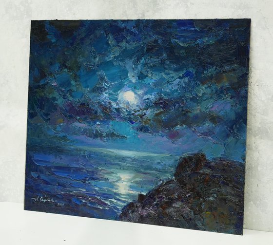 Moon seascape