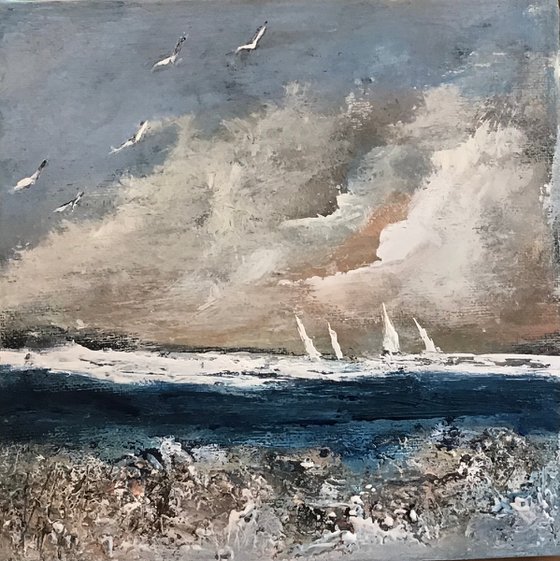 FOUR BOATS GO SAILING
