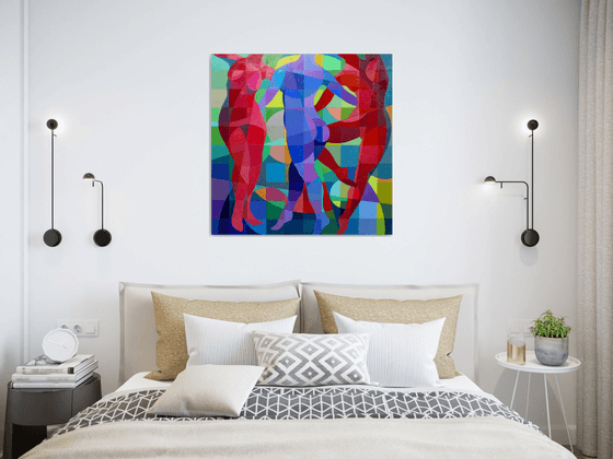 THREE NUDES DANCING