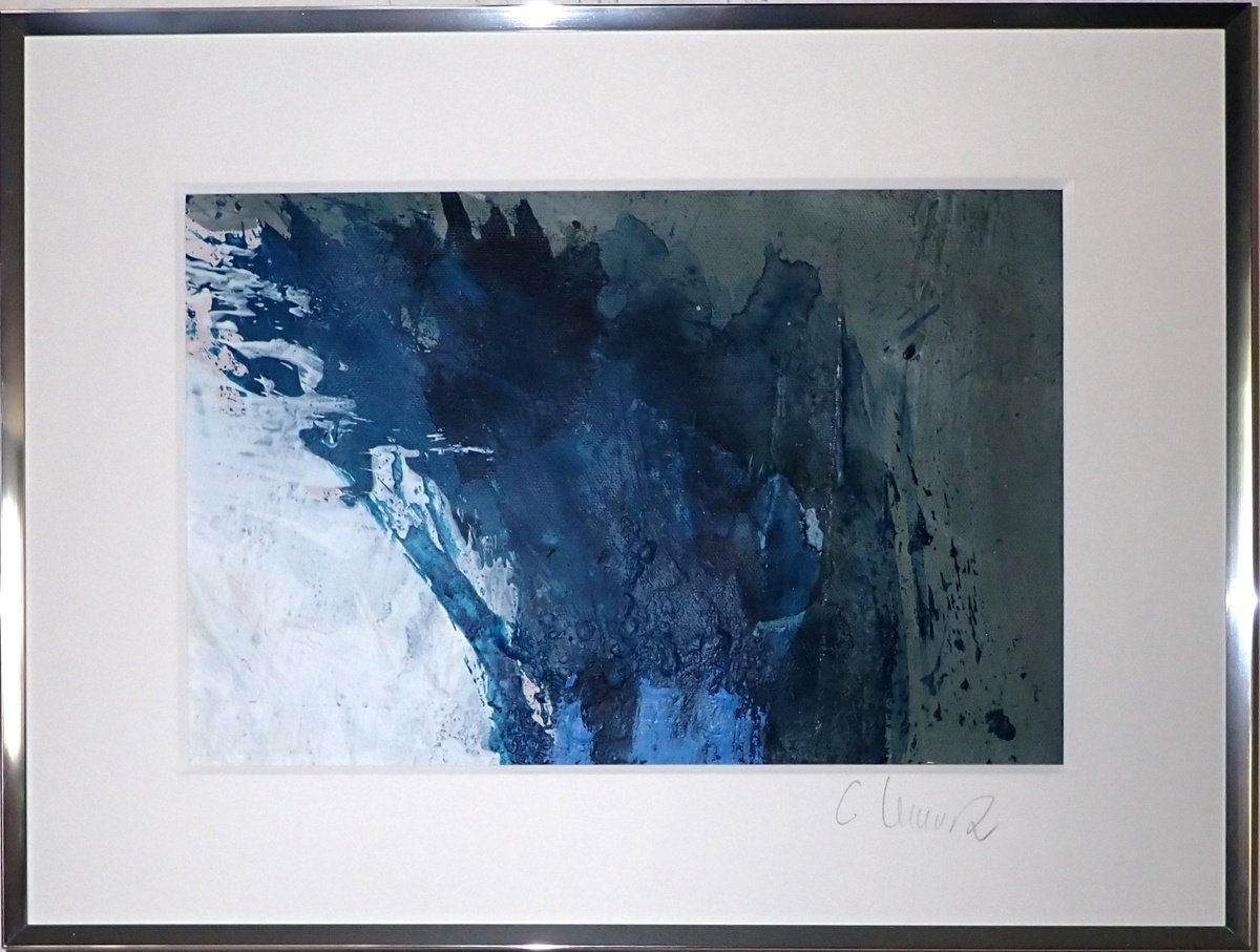 Abstract Acrylic Painting By Christa Haack, 17 X 13, Border And Horizont 4, Original Artwork