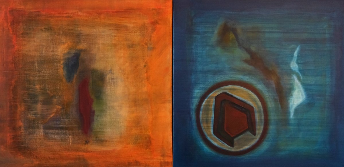 Abstract Acrylic Painting By Pier Maurizio Greco, 63 X 31", Alla Deriva, Original Artwork