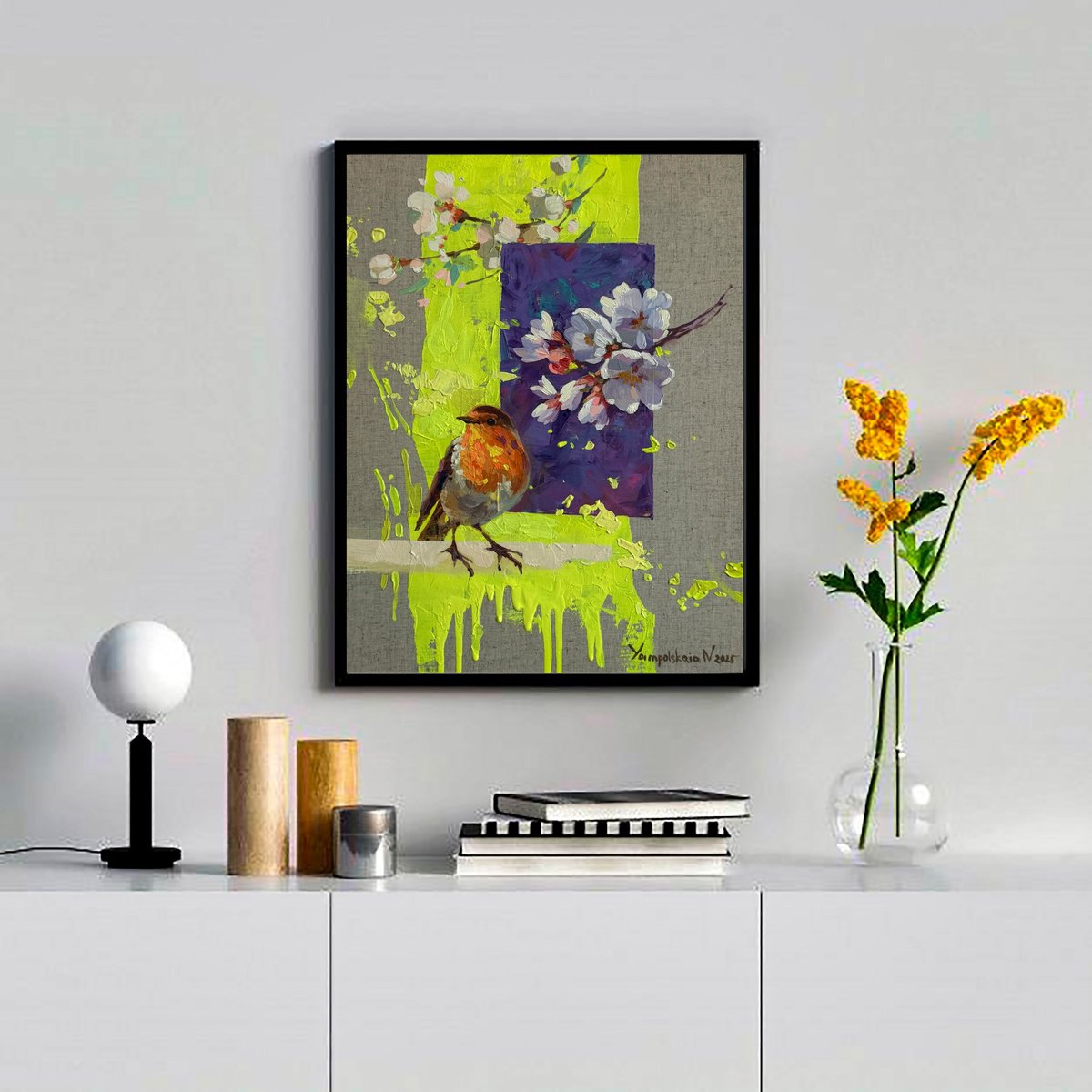 Oil Painting , First Day Of Spring. Before Breathing By Natalia Yampolskaia, 12 X 16, Artwork For Sale On Artfinder
