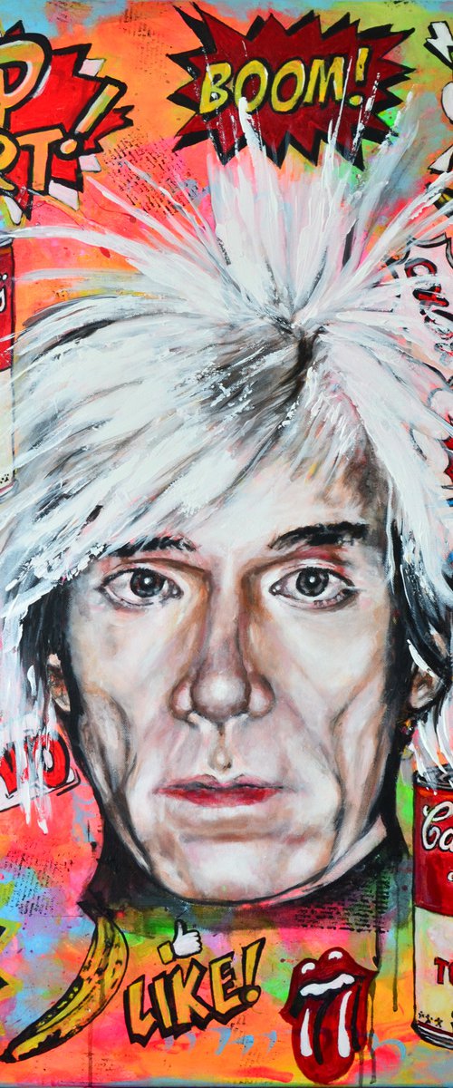 Andy Warhol- Pop art portrait by Misty Lady - M. Nierobisz