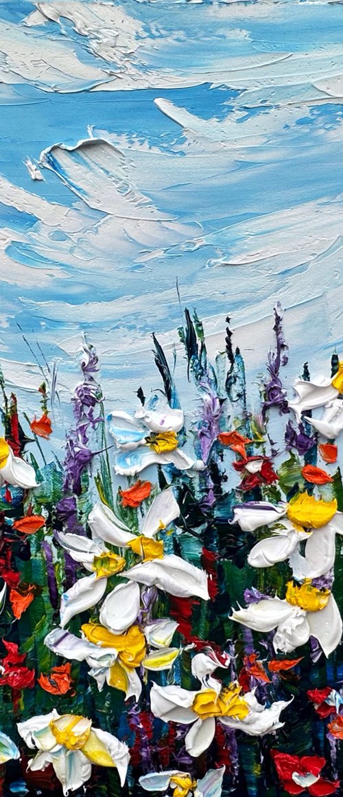 Wild Flowers deep impasto by Oksana Fedorova
