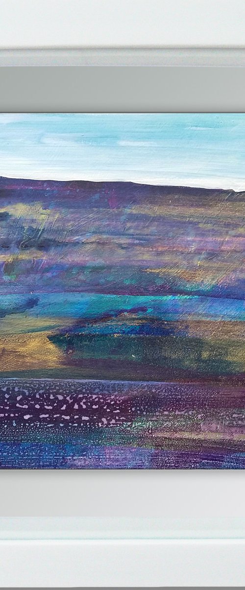 Framed ready to hang original abstract - abstract landscape #21 by Carolynne Coulson