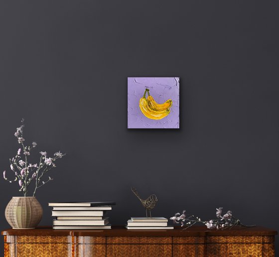 Bananas on purple