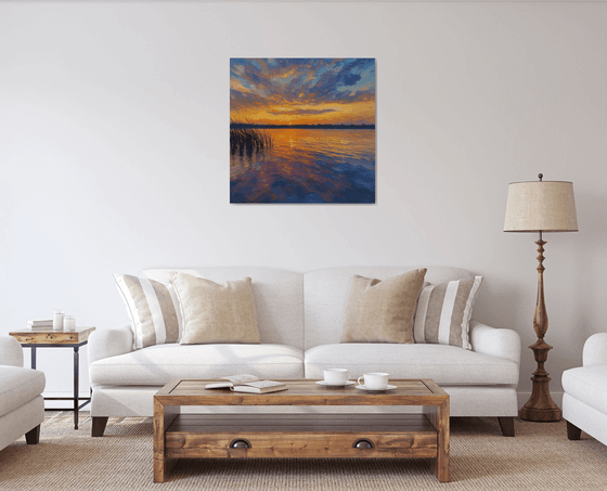 Lake Sunset Reflection