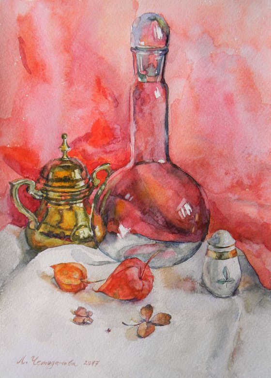 Still life with a decanter