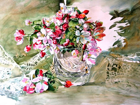 Still life with flowering branch III