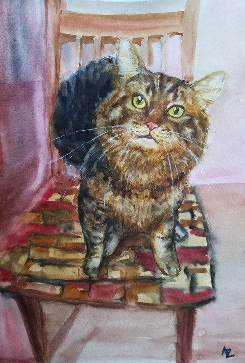 Hello from a cat-friend! You can commission your pet portrait by Anastasia Zabrodina