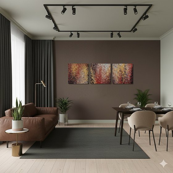 Coffee with cream- triptych