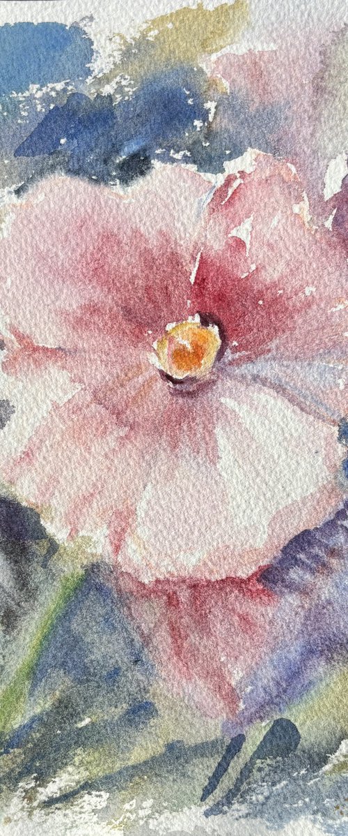 Amber heart mallow by Elena Lykhodid