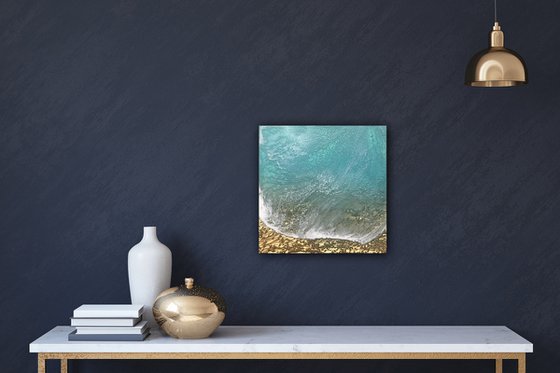 Teal Waves #34 Seascape Painting