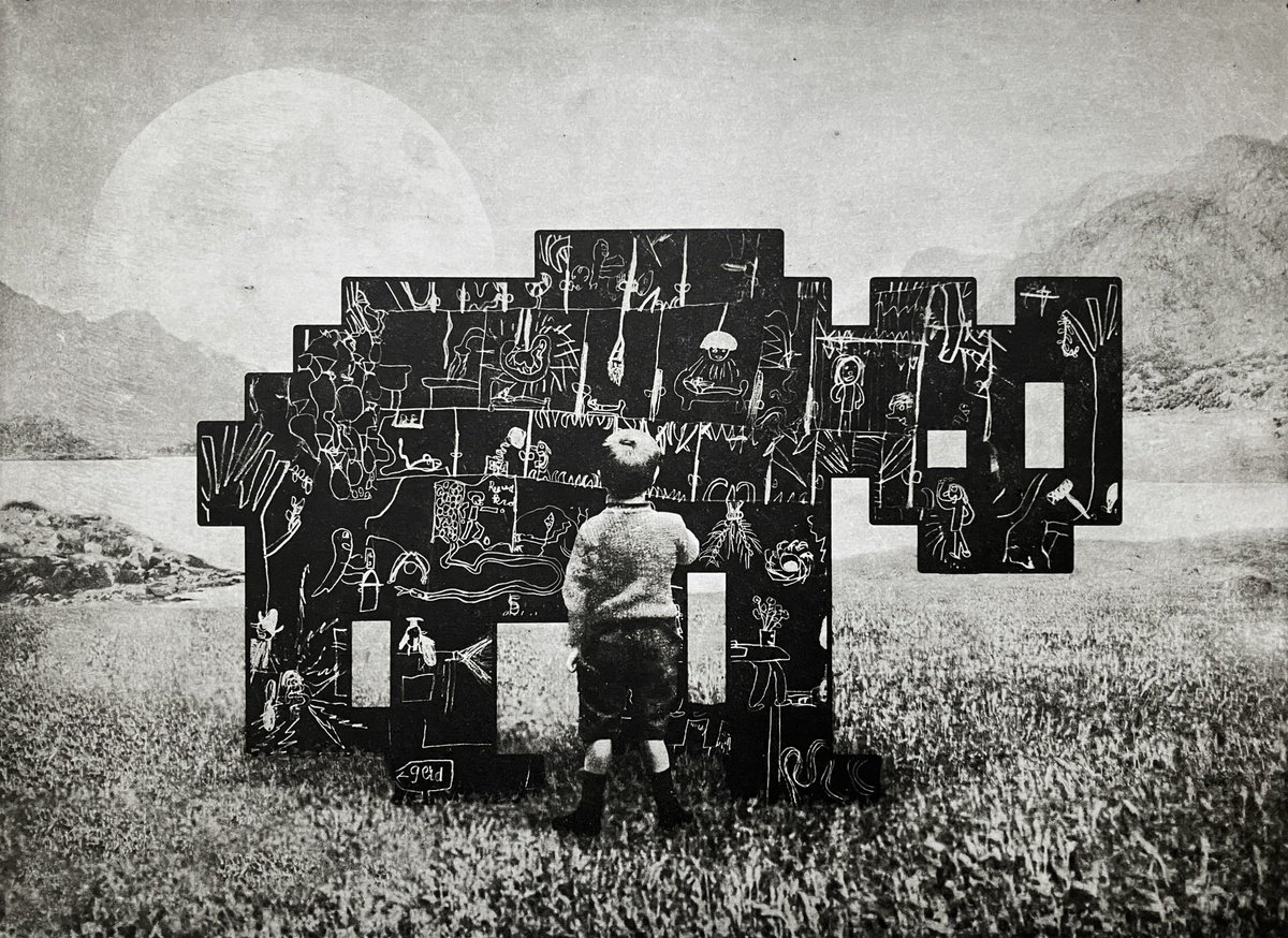 Surrealistic Etchings & Engravings , Block Bestiary No.25: The Black Bear By Jaco Putker, 20 X 16, Artwork For Sale On Artfinder