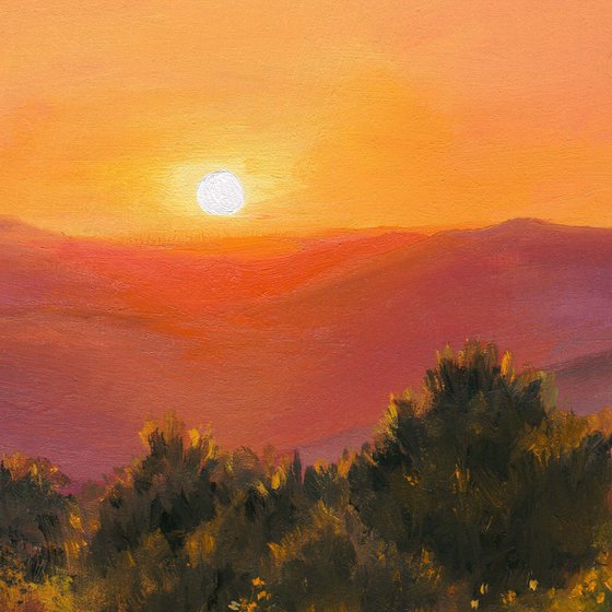 California golden hour landscape
