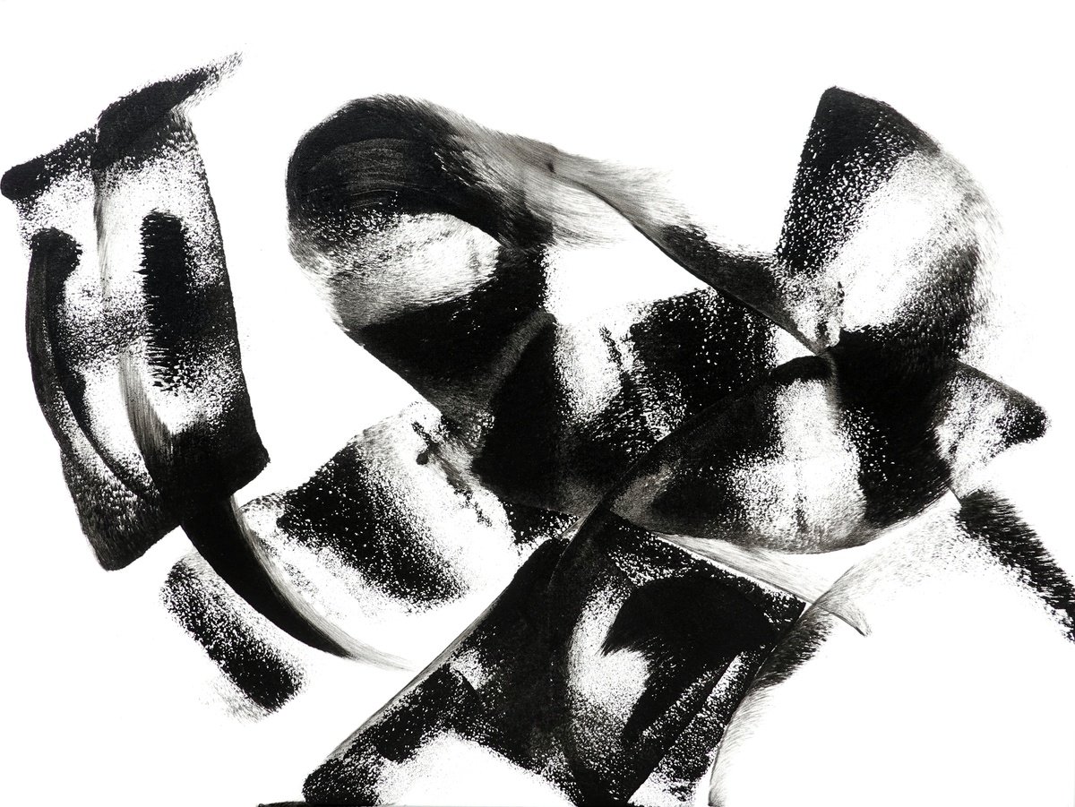 Expressive Abstract Acrylic Painting By Newel Hunter, 48 X 36", The Make-Believer, Original Artwork