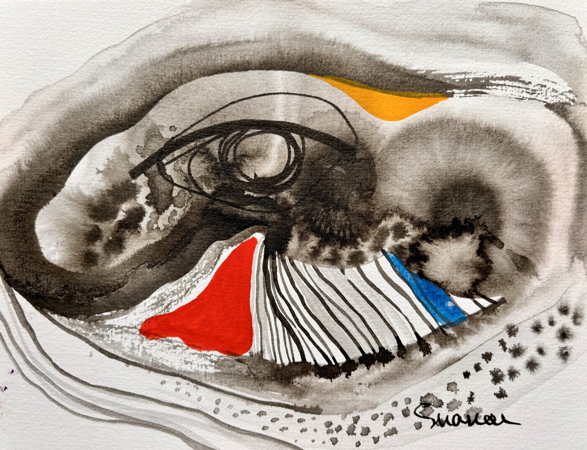 Expressive Abstract Watercolour By Mari Skakun, 8 X 6", Illusions, Original Artwork