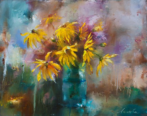 Yellow flowers by Olha Laptieva