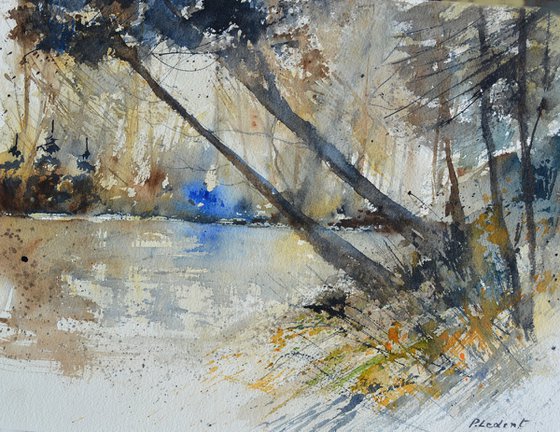 my river watercolor