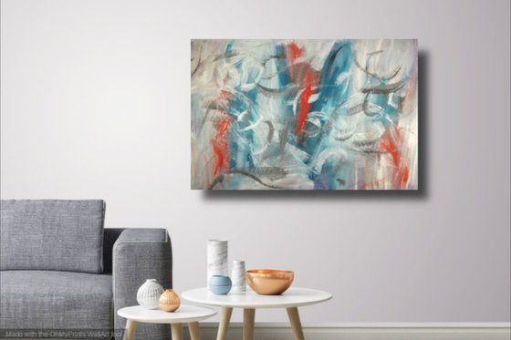 large paintings for living room/extra large painting/abstract Wall Art/original painting/painting on canvas 120x80-title-c627