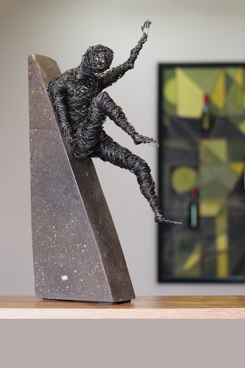 Abstract Portrait Sculpture By Karen Axikyan, 11 X 16", Declension, Original Artwork