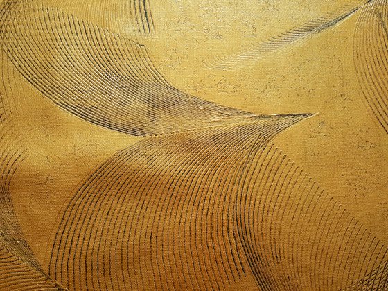 Fly free No.4 - golden abstract