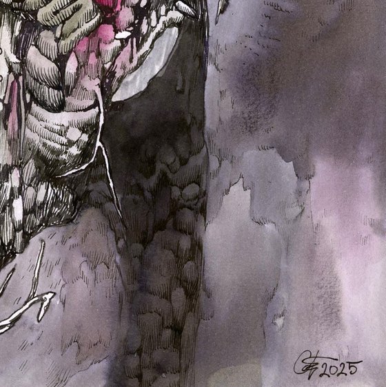 Mother bird flew away