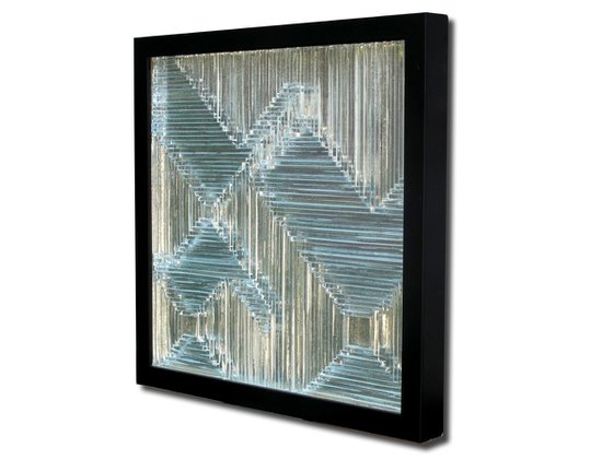 Ice Carpet I - Glass relief panel - original work