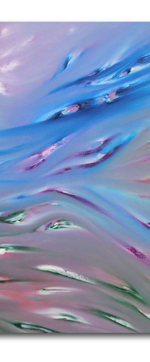 Distracted dreams II  - 60x70 cm, Original abstract painting, oil on canvas by Davide De Palma