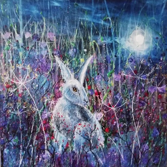 Hare and the moon