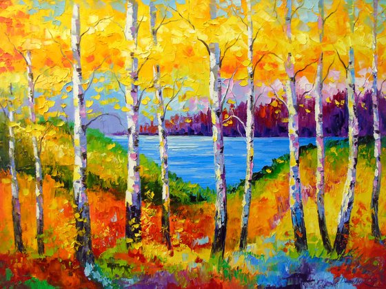 Colorful birch